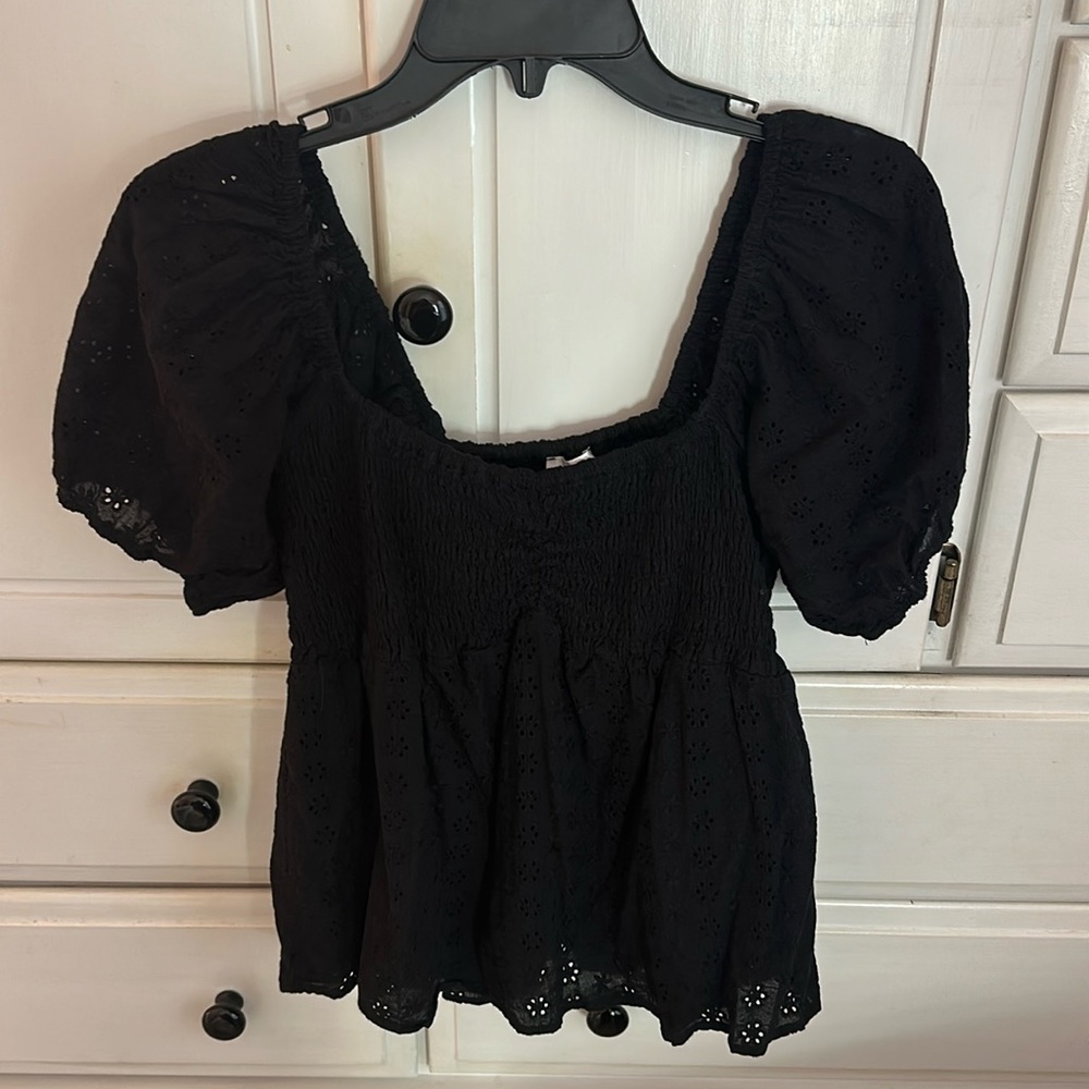 Vestique Women’s Eyelet Babydoll Top